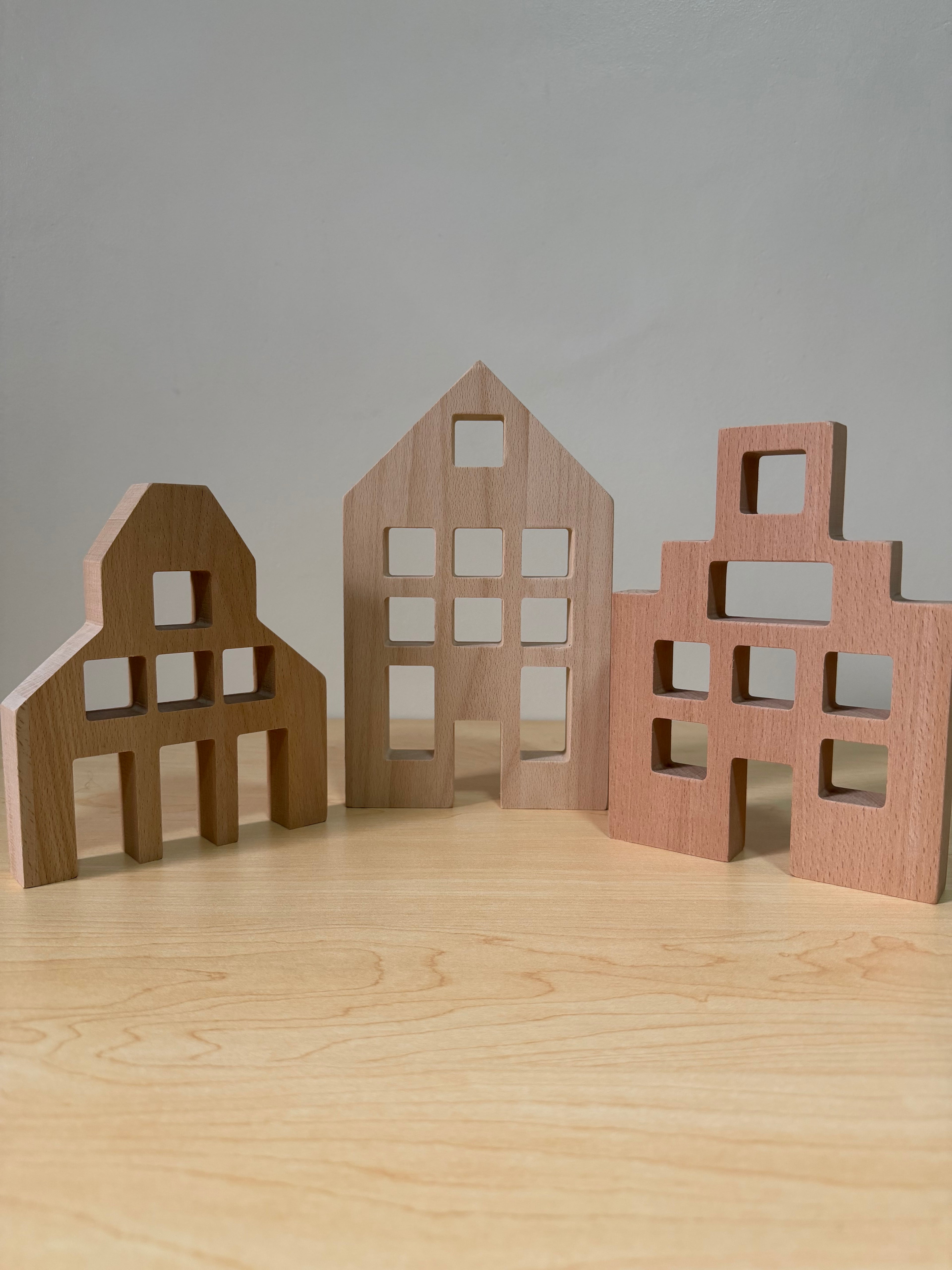 3 STACKING HOUSE BLOCKS