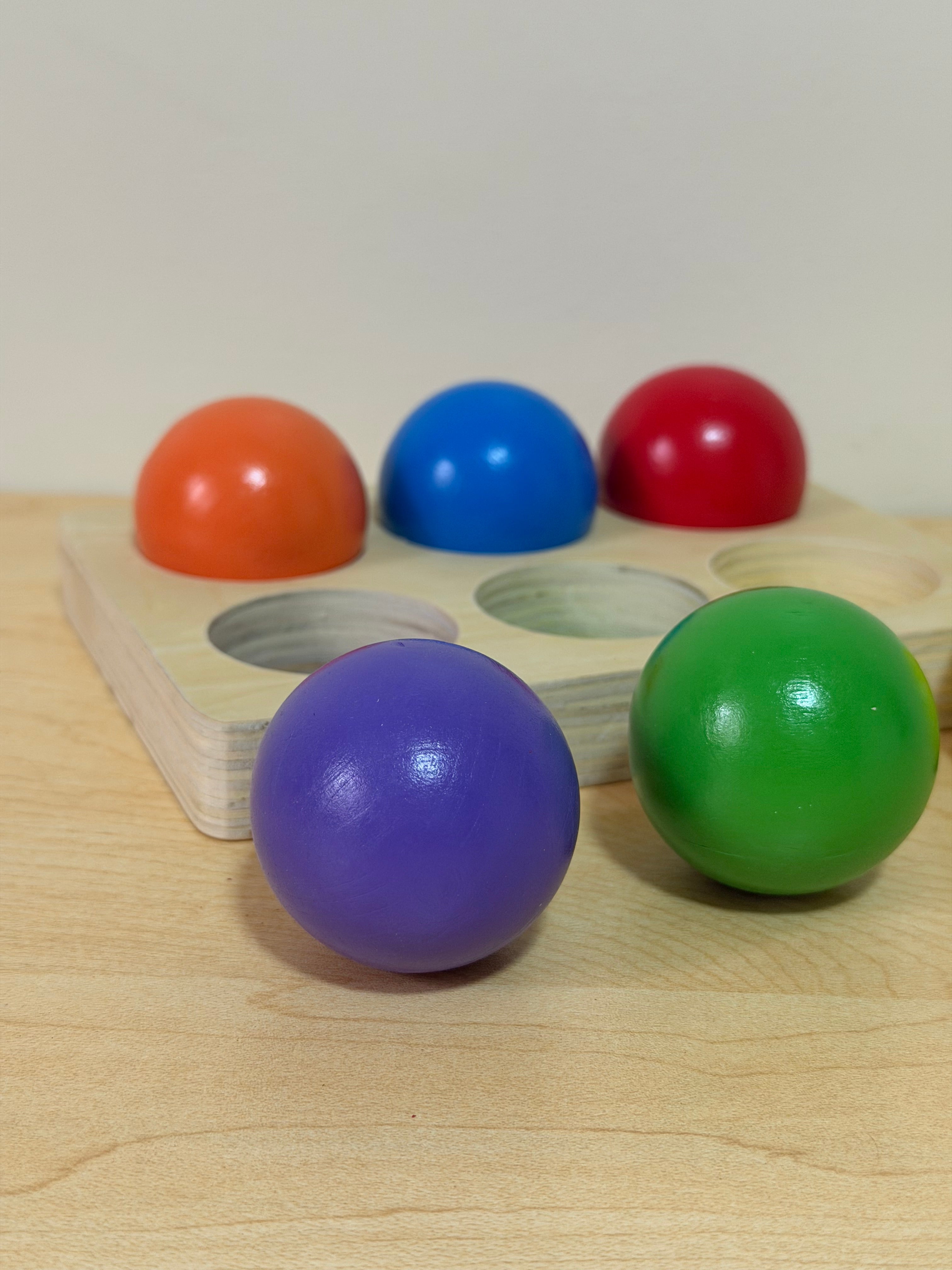 Wooden Ball Sorting Puzzle