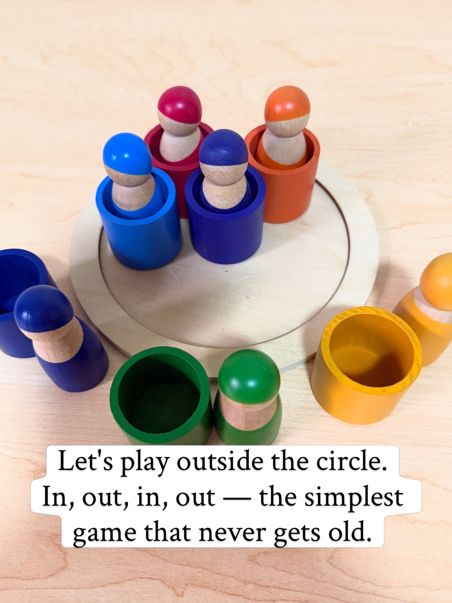 WOODEN PEG DOLLS & CUPS
