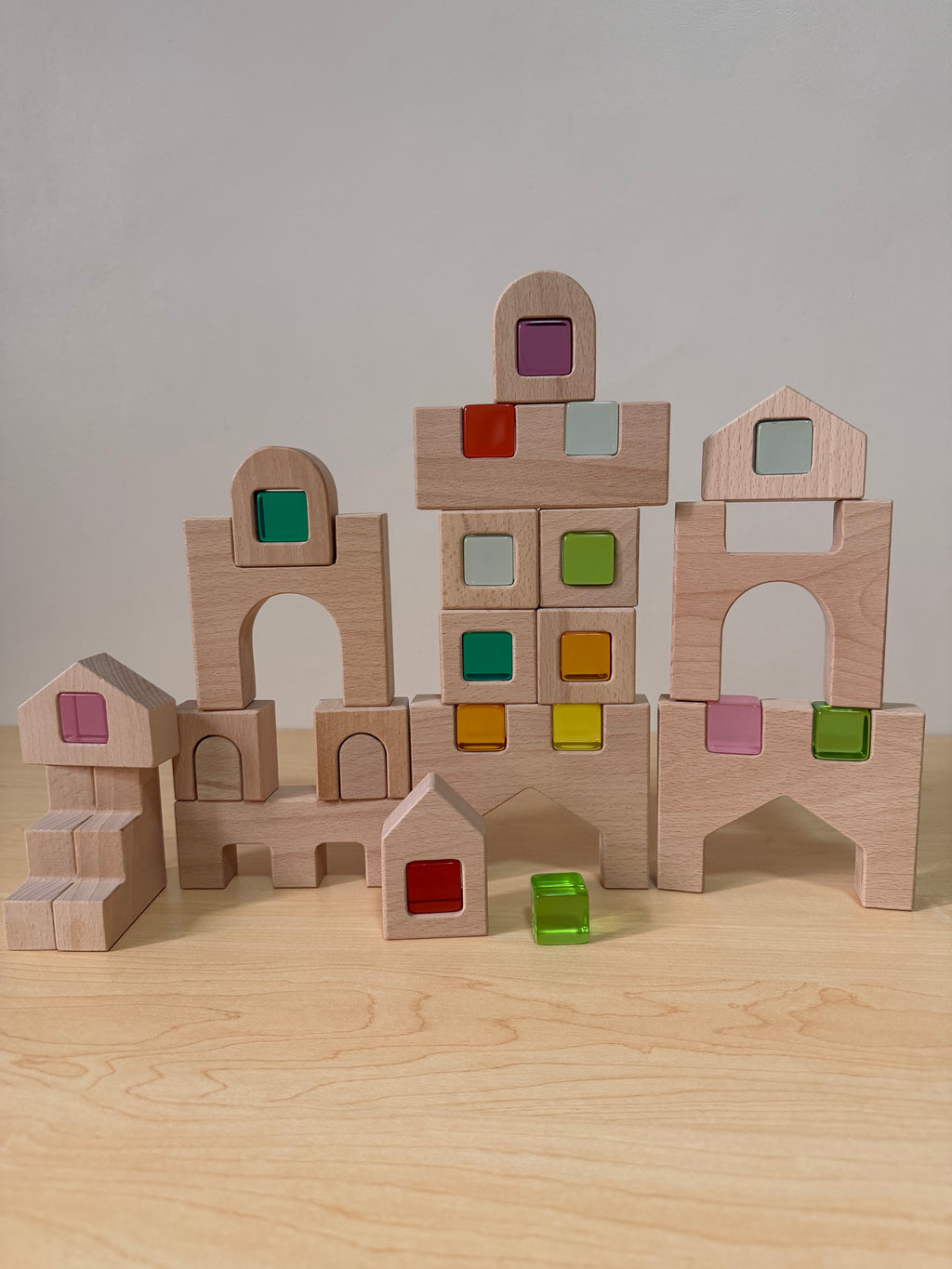 CASTLE WITH LUCITE CUBES