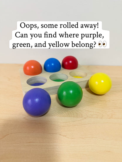 WOODEN BALL SORTING PUZZLE