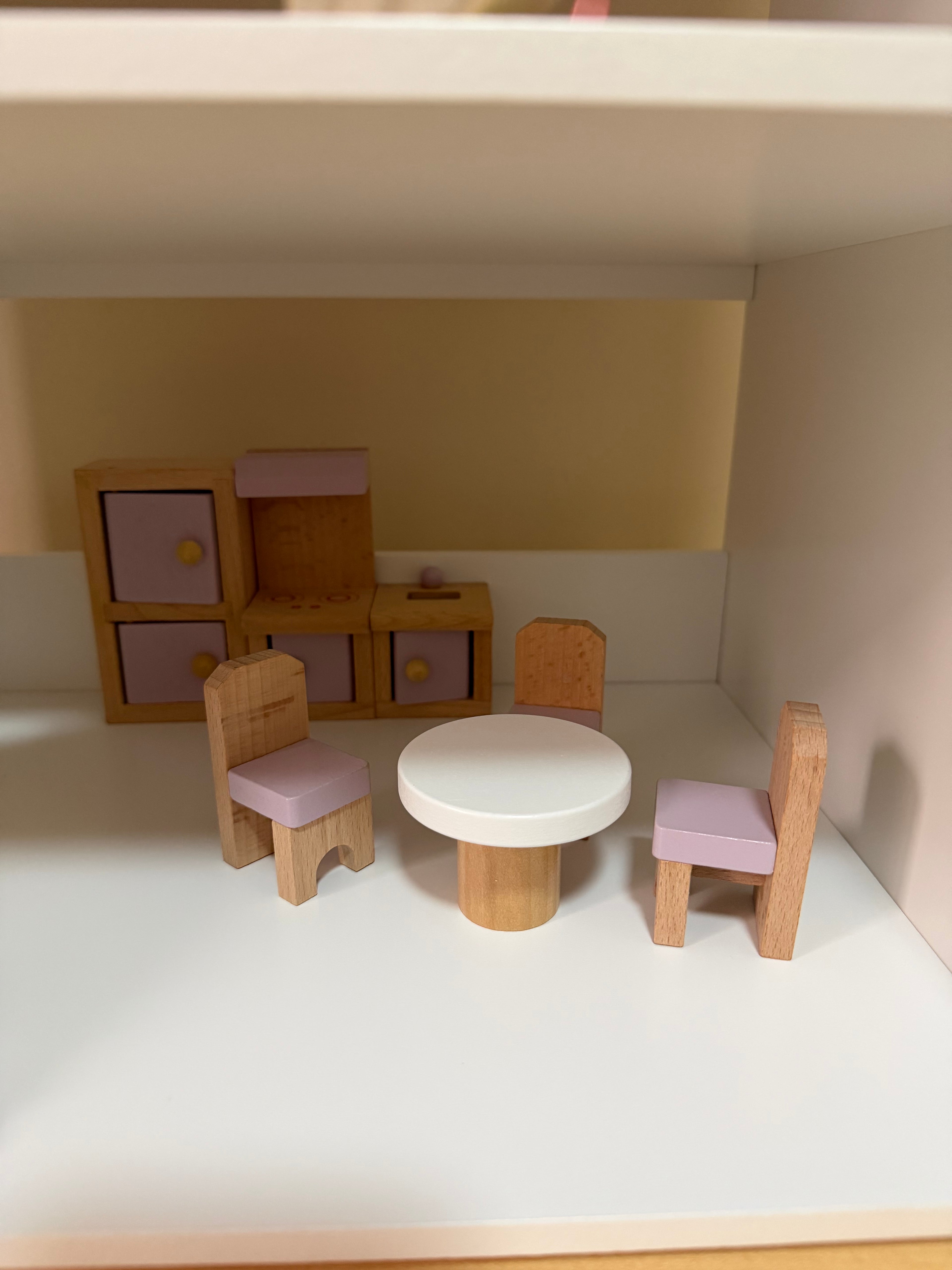 Pink Wooden Doll House