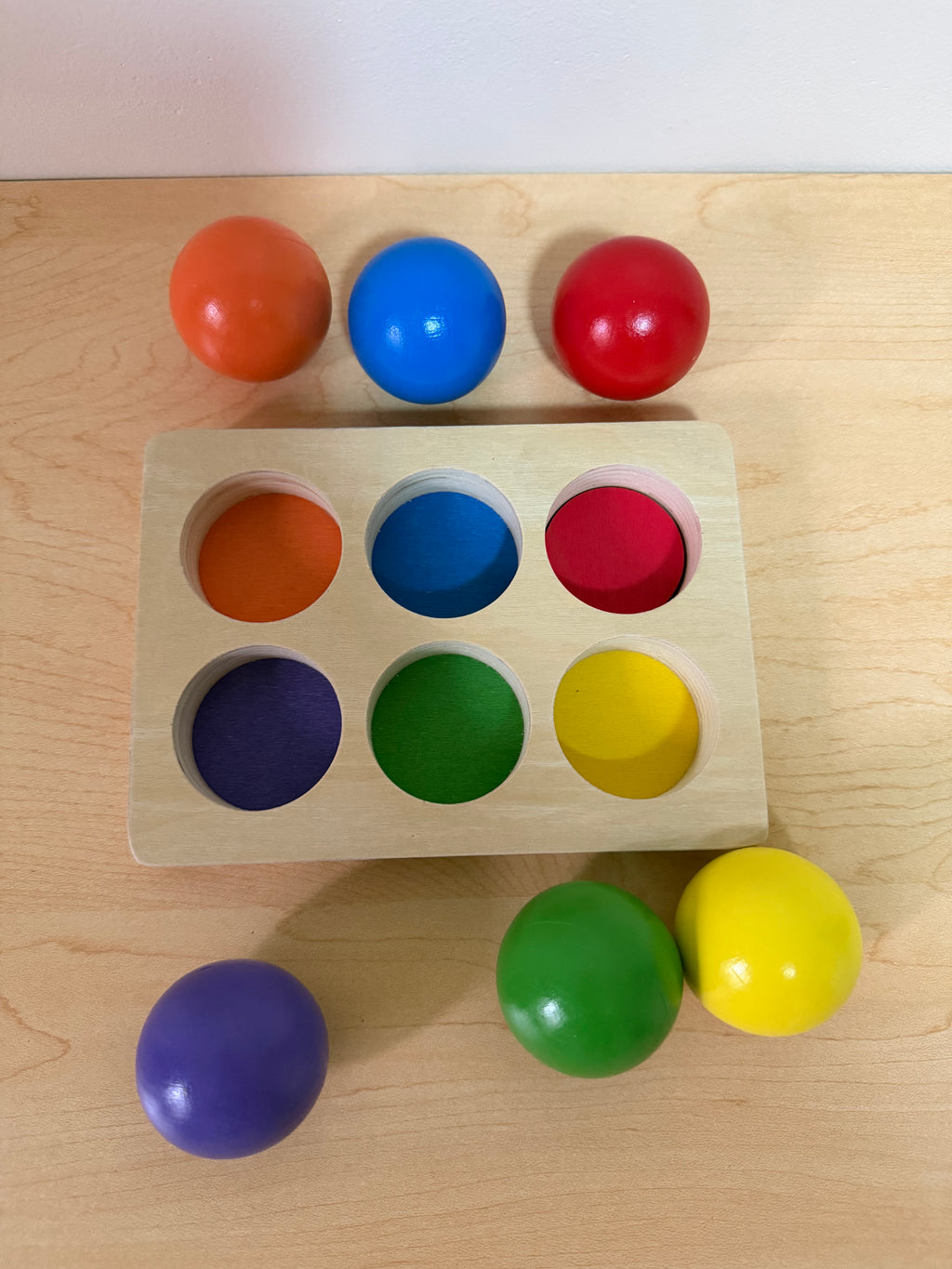 Wooden Ball Sorting Puzzle