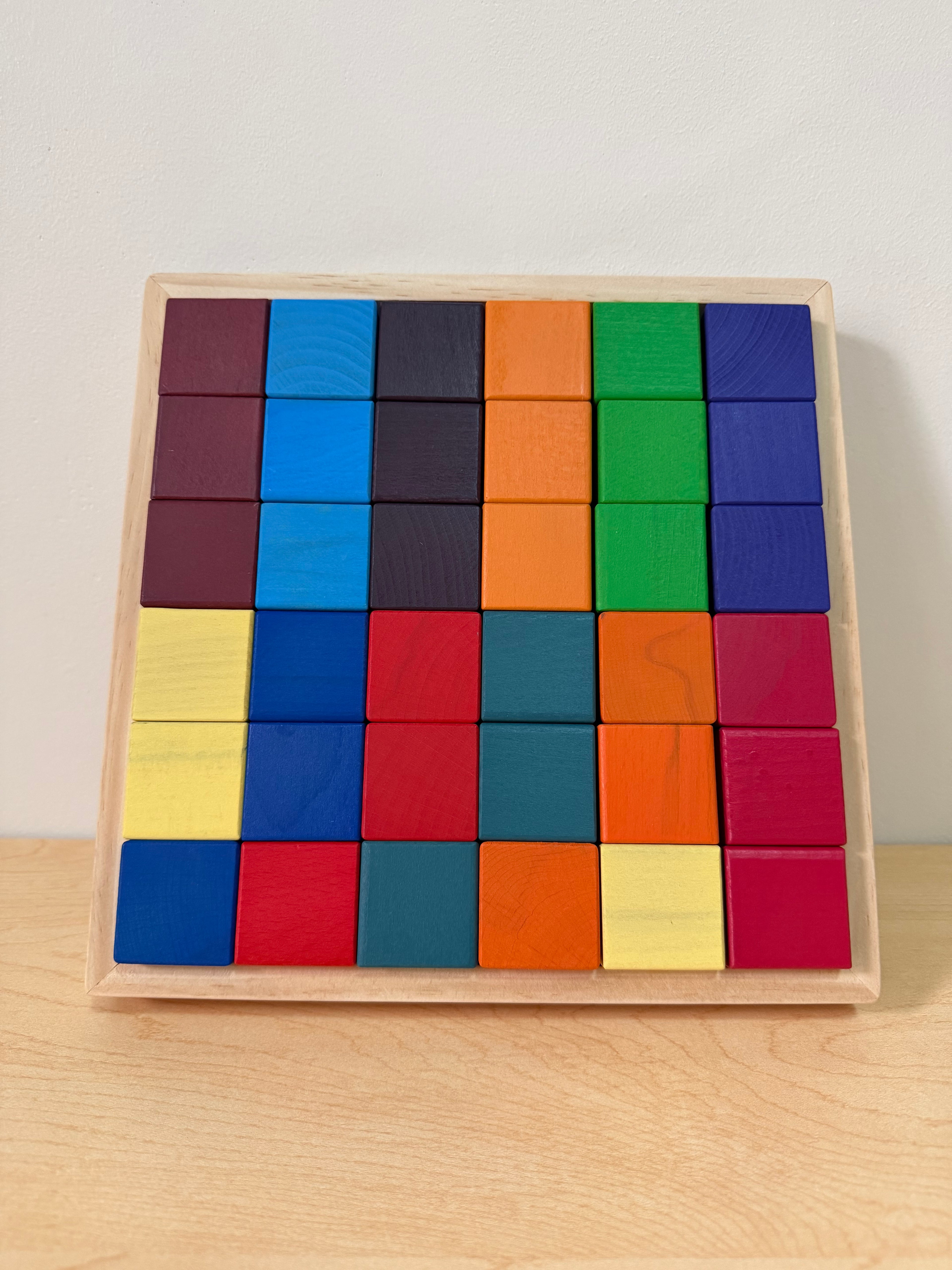 36pc Wooden Cubes 🌈