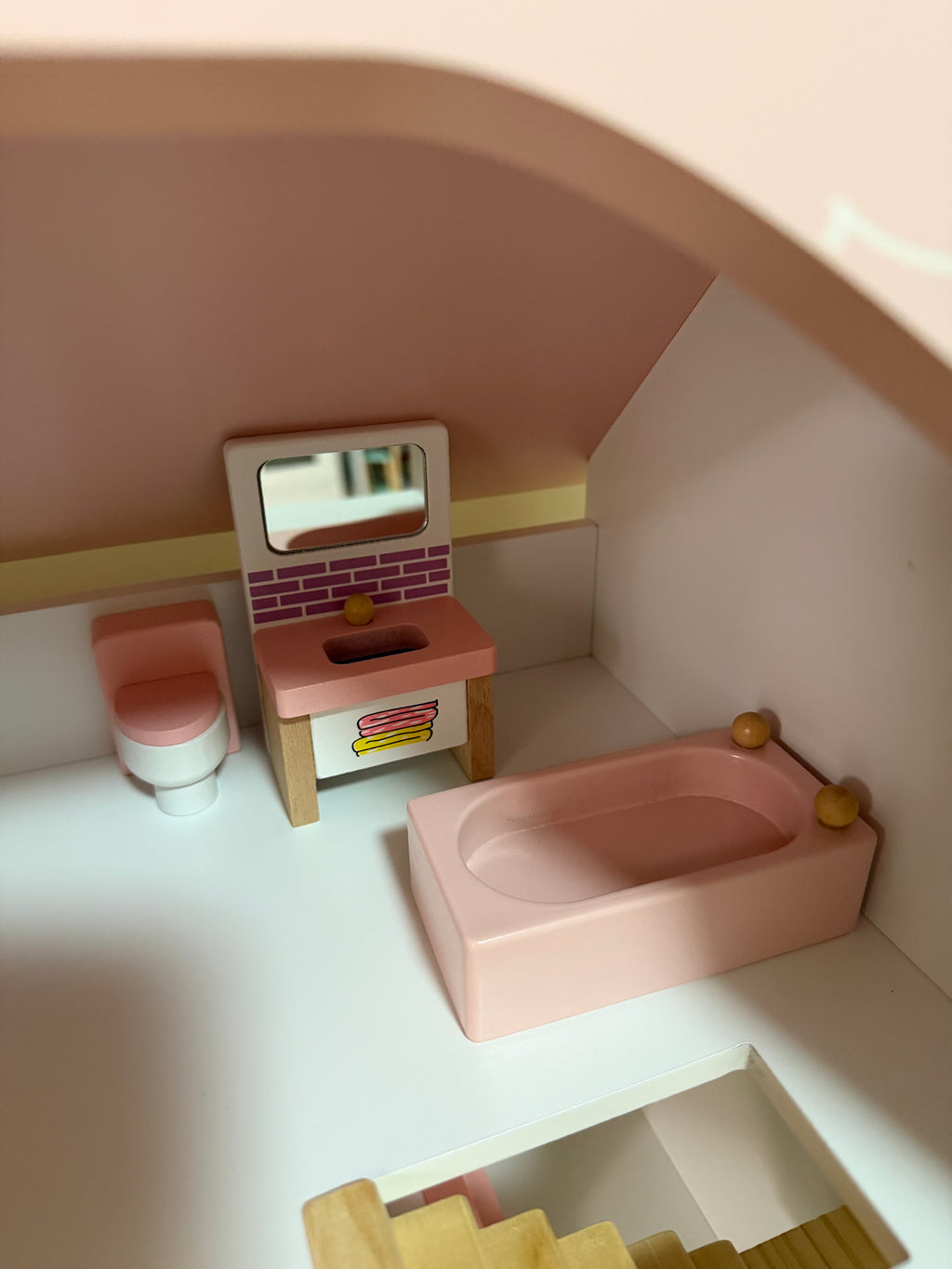 Pink Wooden Doll House