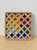 Wooden Lattice Blocks + Lucite Cubes