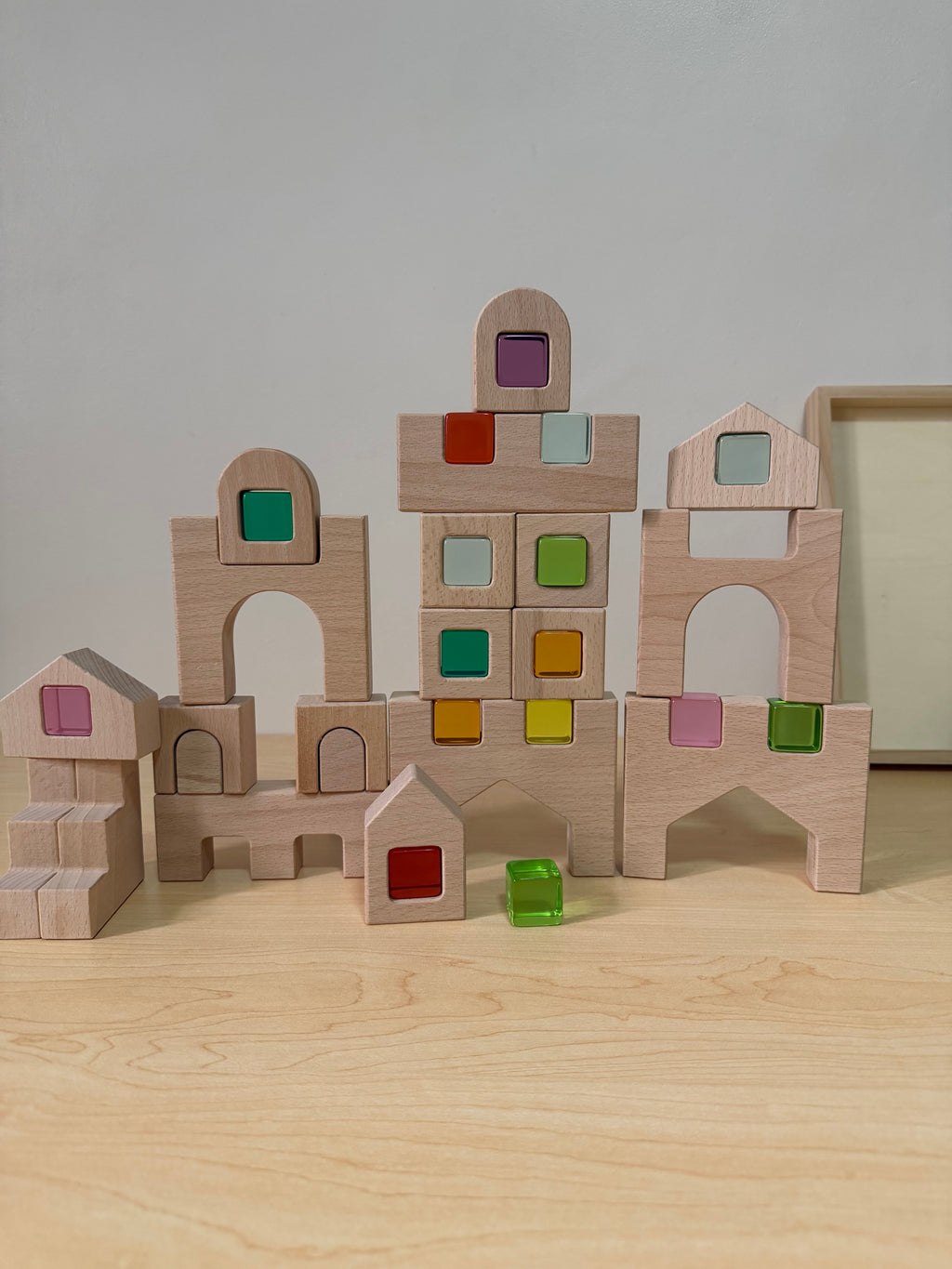 CASTLE WITH LUCITE CUBES