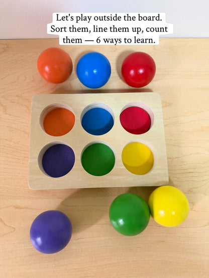 WOODEN BALL SORTING PUZZLE