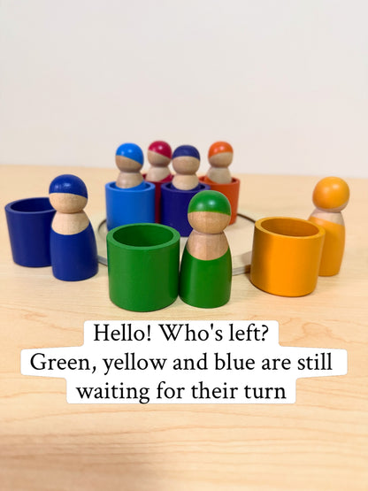 WOODEN PEG DOLLS & CUPS