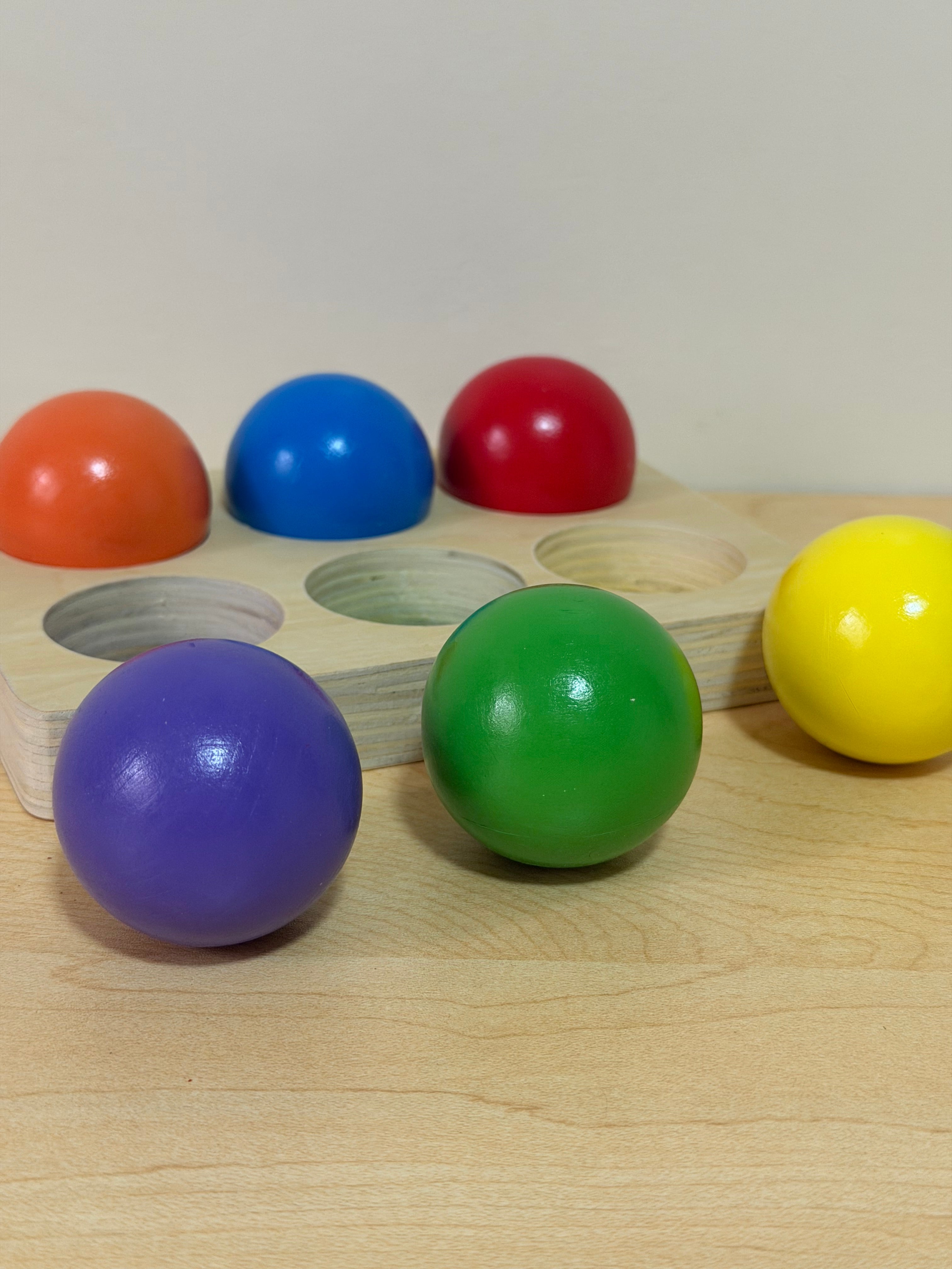 Wooden Ball Sorting Puzzle