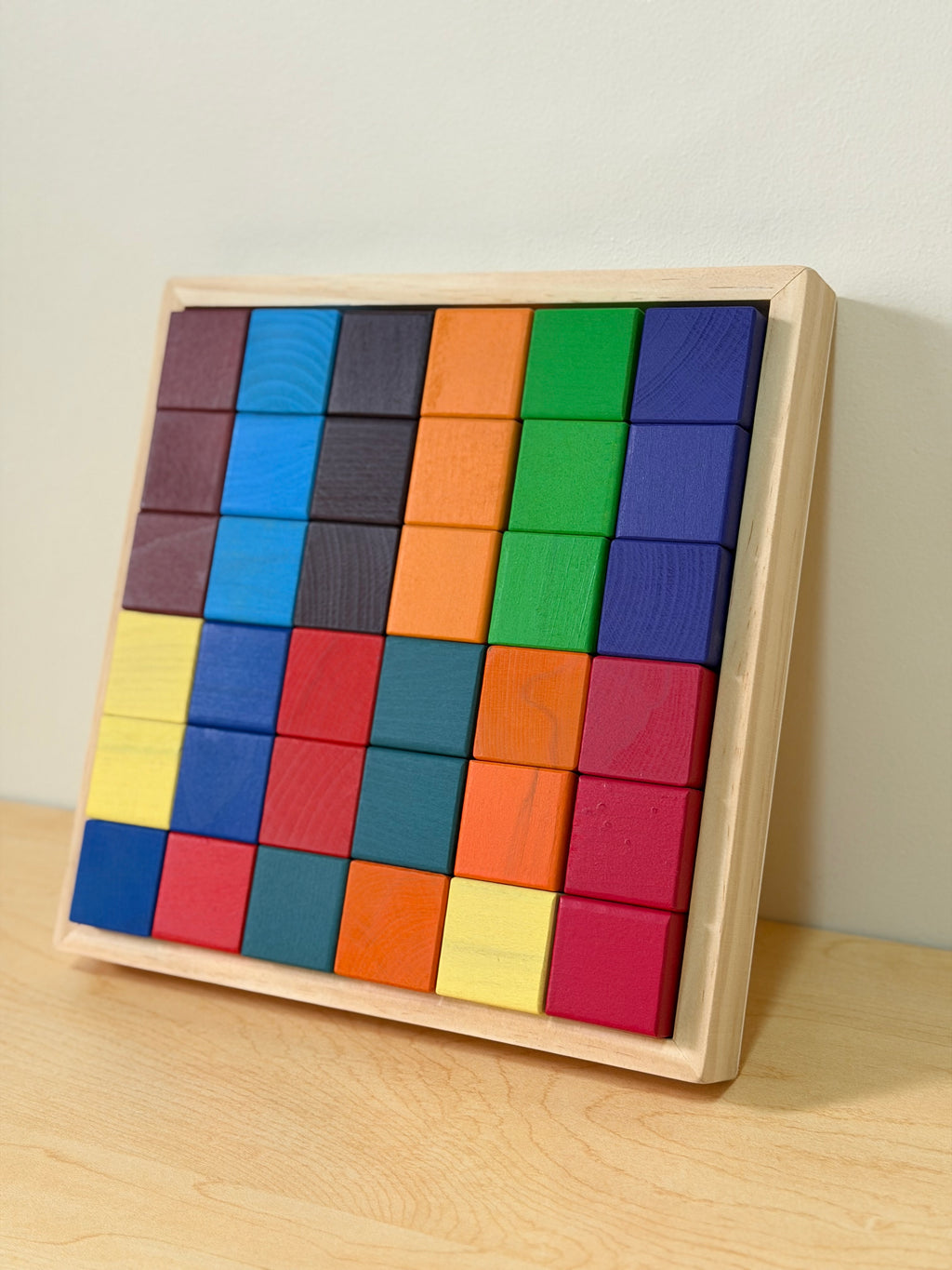 36pc Wooden Cubes 🌈