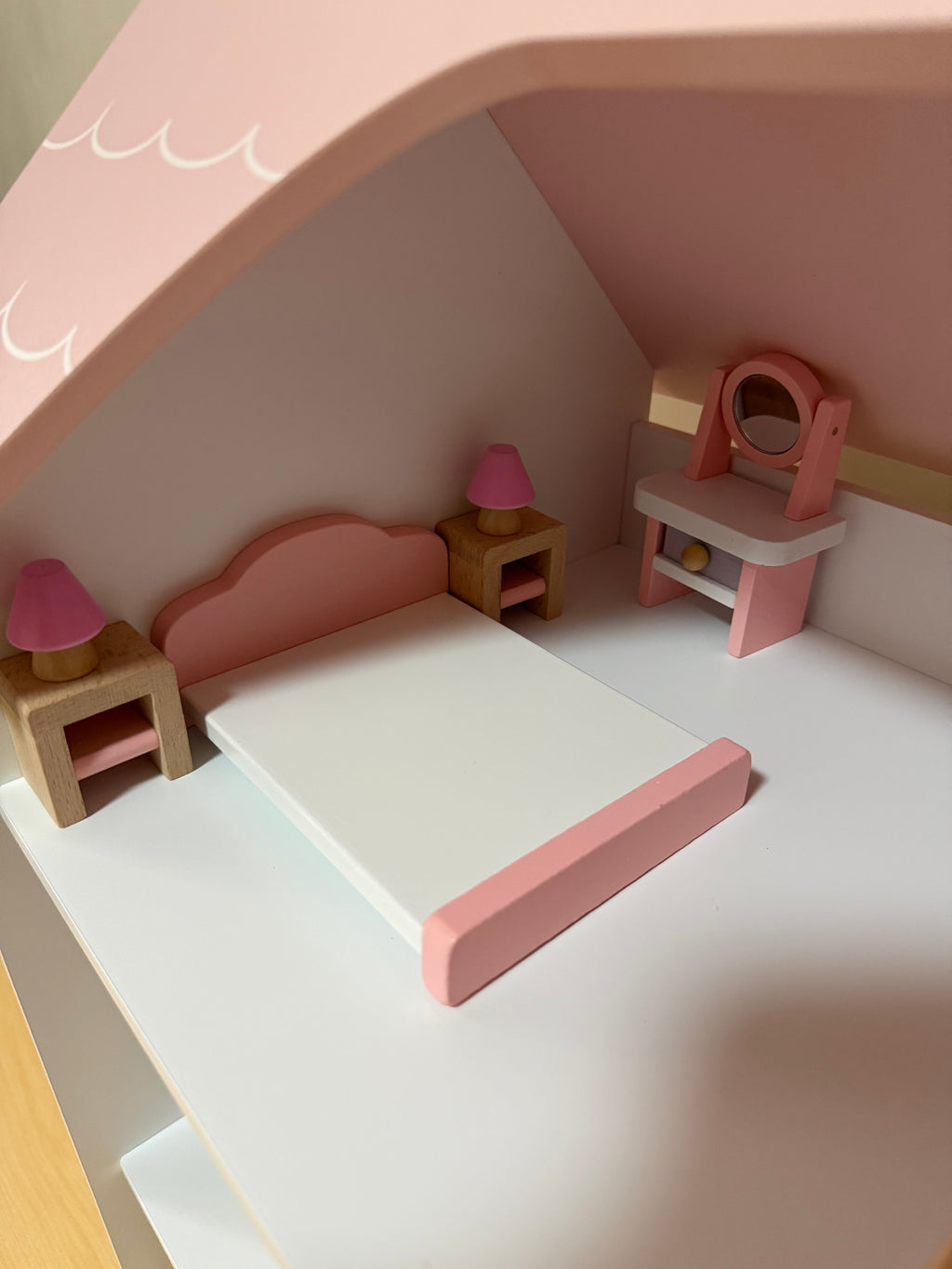 Pink Wooden Doll House