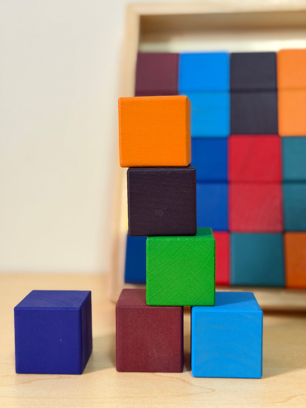 36pc Wooden Cubes 🌈