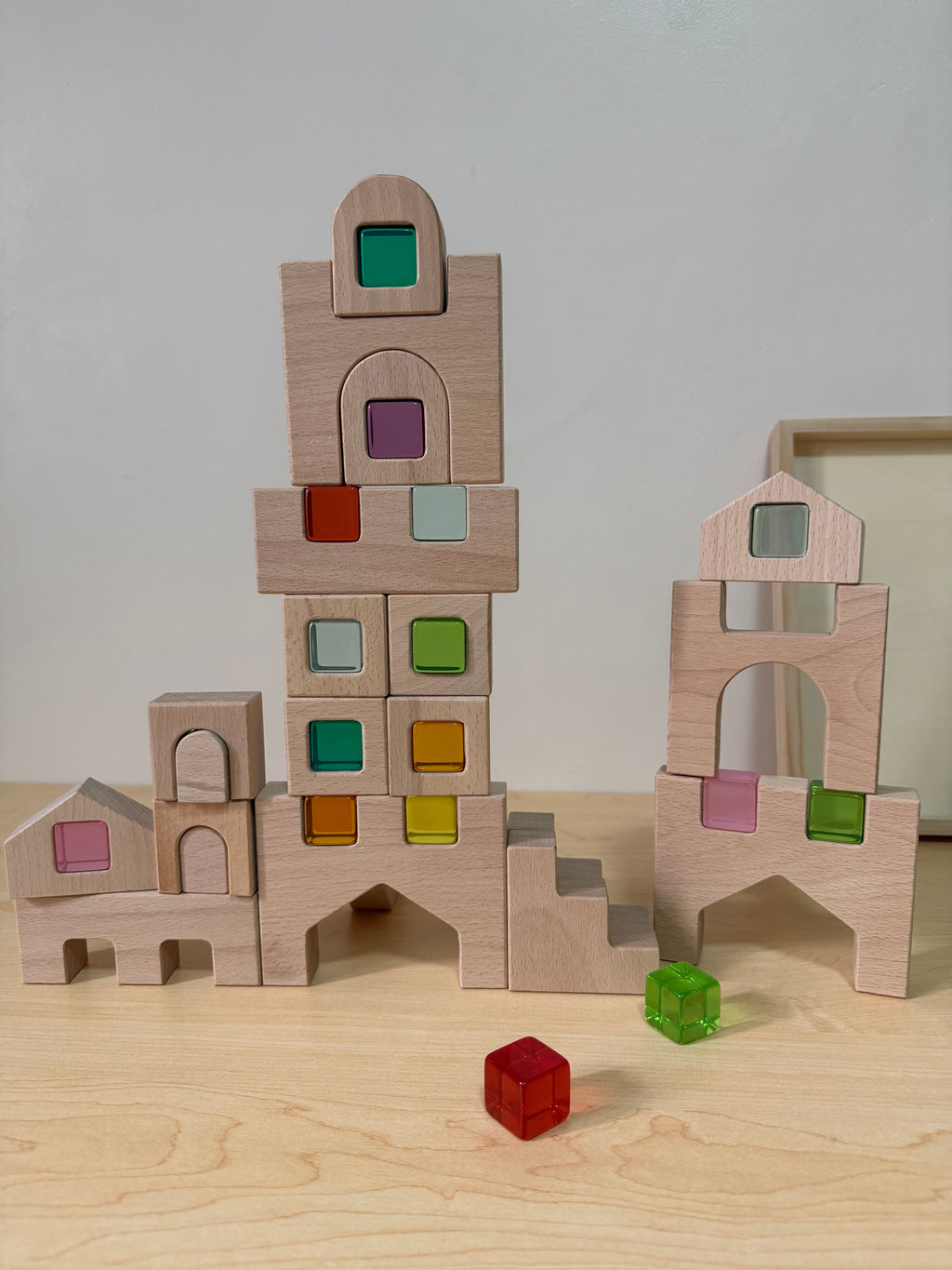 CASTLE WITH LUCITE CUBES
