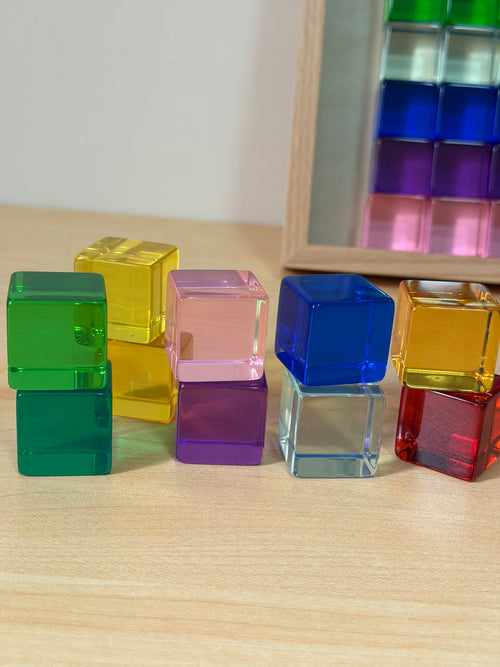 100 PCS LUCITE CUBES